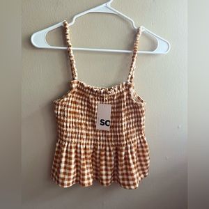 Smocked Peplum Tank NWT